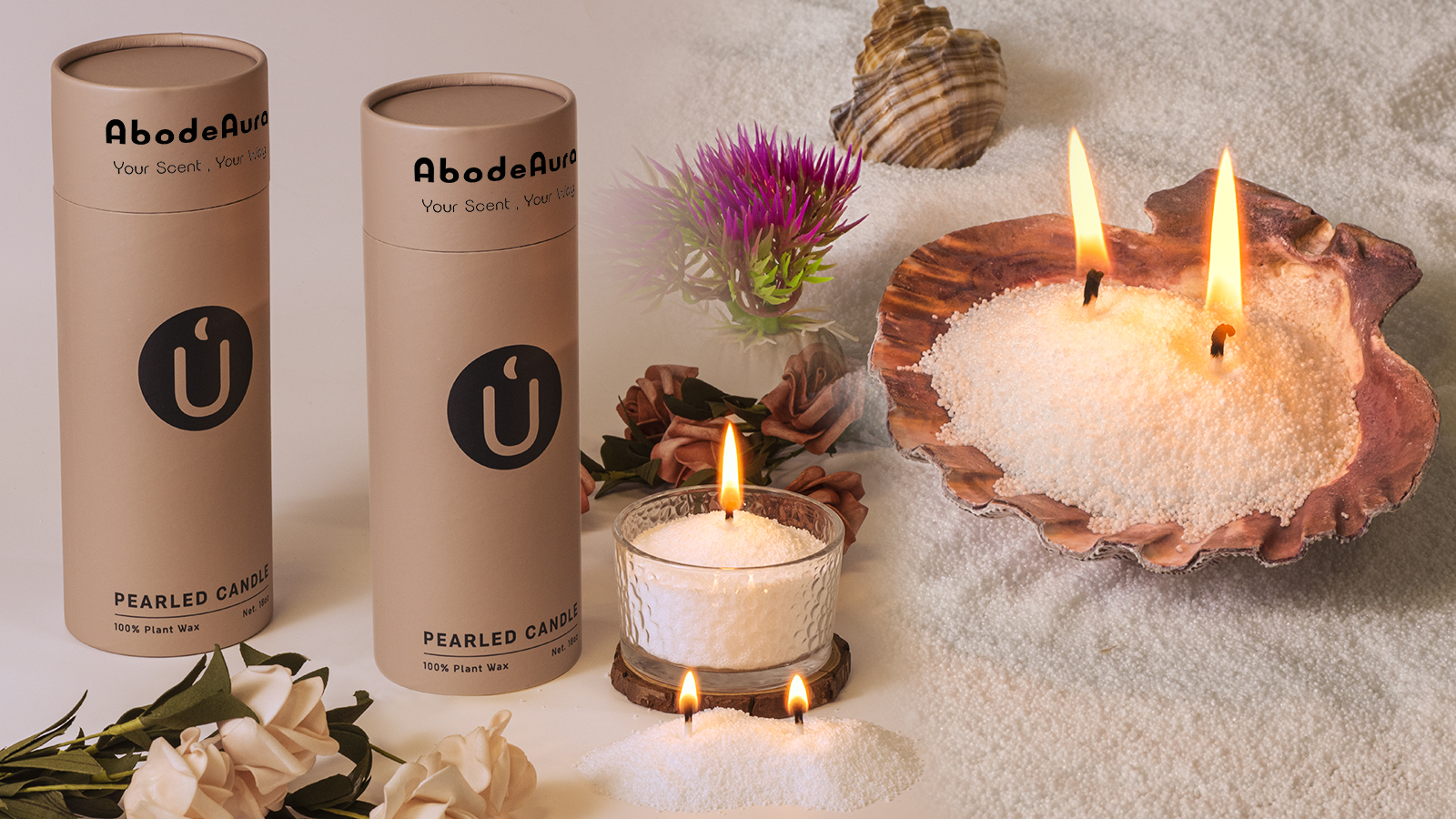 abodeaura pearled candle